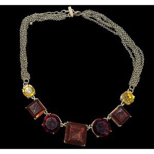 Vintage Lane Bryant Art Deco Style Gemmed Statement Necklace